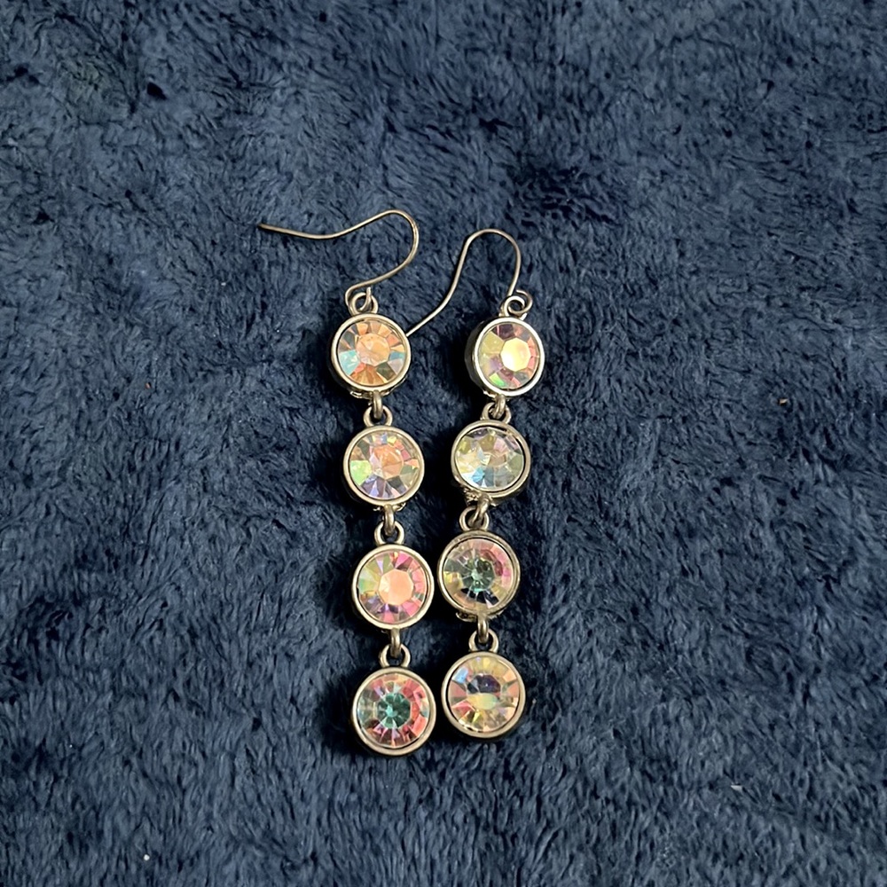 Silver drop earrings